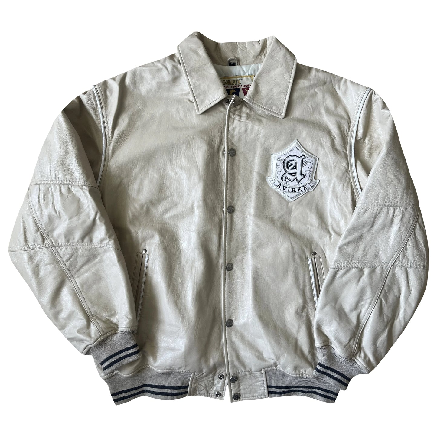 Avirex Leather Varsity Jacket - XL