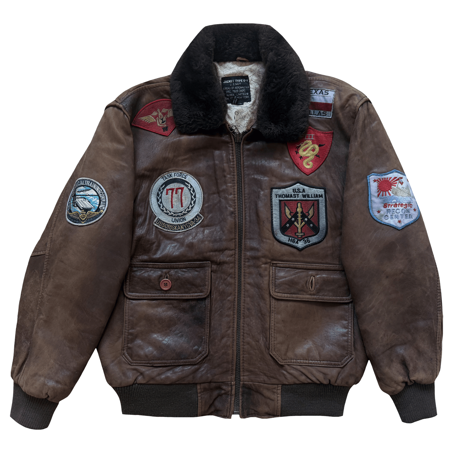 Avirex 1987 Top Gun G-1 Flight Jacket - L | Large, Brown