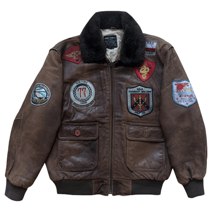 Avirex 1987 Top Gun G-1 Flight Jacket - L | Large, Brown