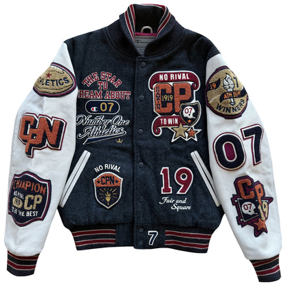 Champion 'Fair and Square Champion' Varsity Jacket - M