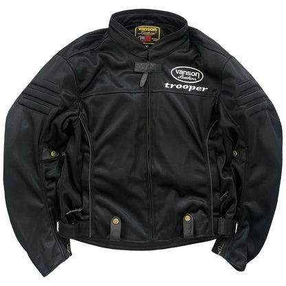 Vanson Leathers 'Trooper' Motorcycle Mesh Racer Jacket - M