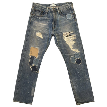 Avirex Type Blue Distressed Boro Jeans - W32"