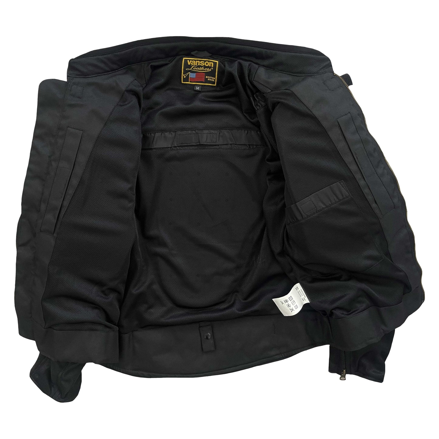 Vanson Leathers 'Trooper' Motorcycle Mesh Racer Jacket - M