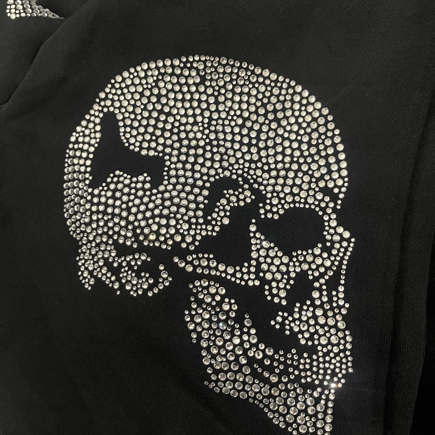 Vanson Leathers 50th Anniversary Rhinestone Skeleton Hoodie - XL | XL, Black