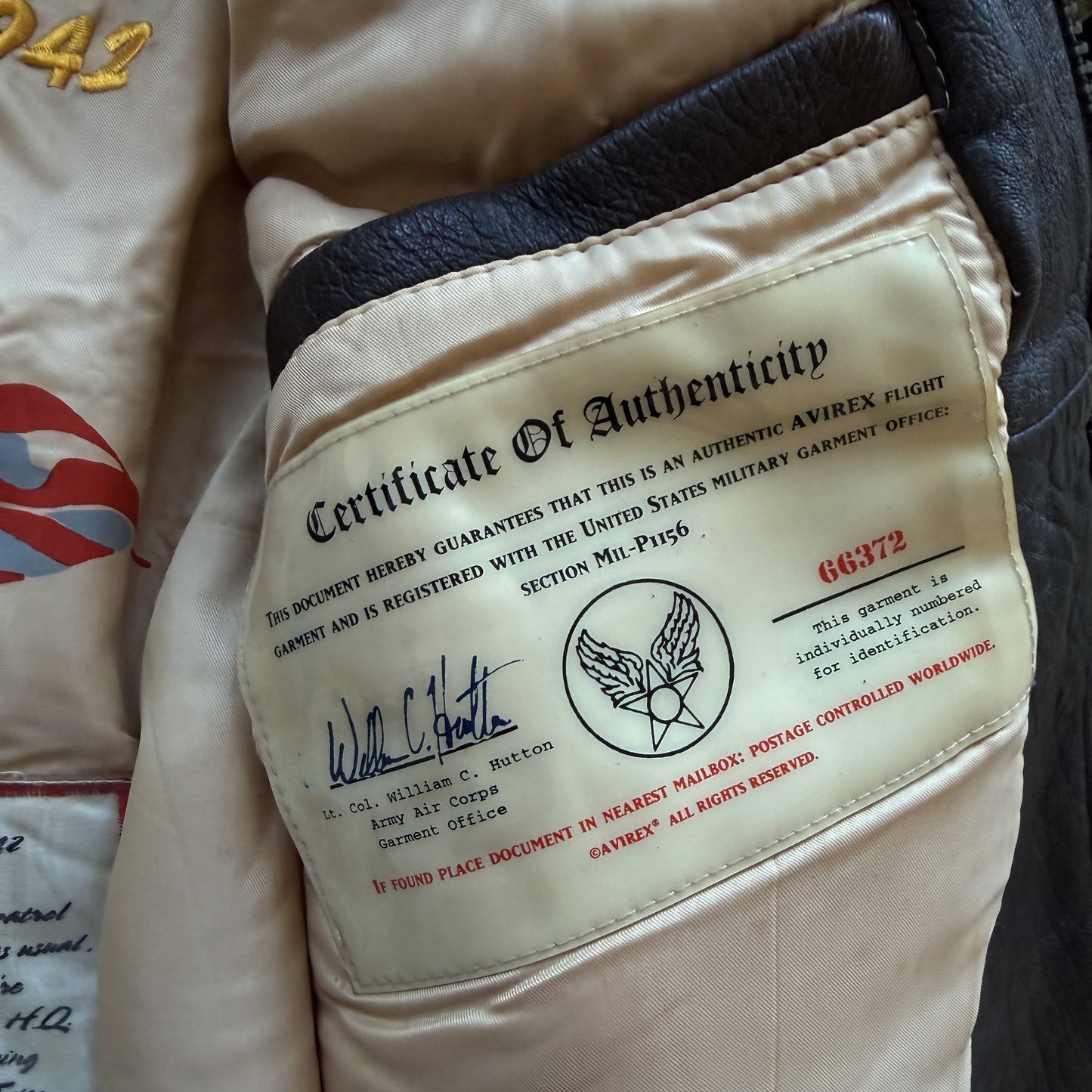 Avirex 'Sleepy-Time Gal' A2 Leather Flight Jacket - XS / S