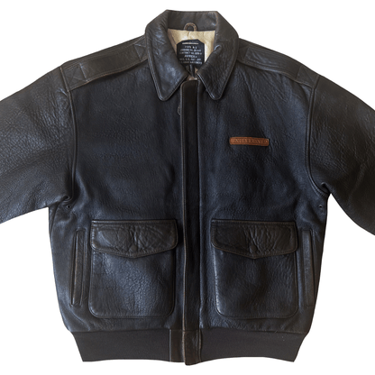 Avirex 'My Aim Is True' 1989 A2 Leather Flight Jacket - M / L | M / L, Red