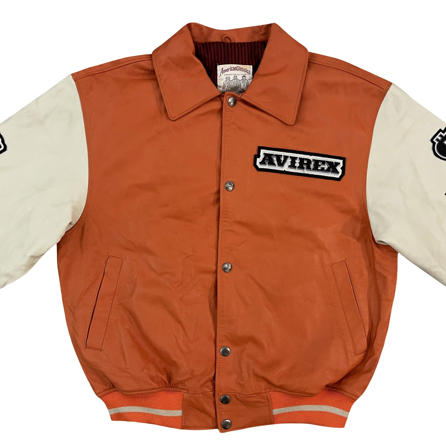 Avirex Hi-Rollers Leather Varsity Jacket - M