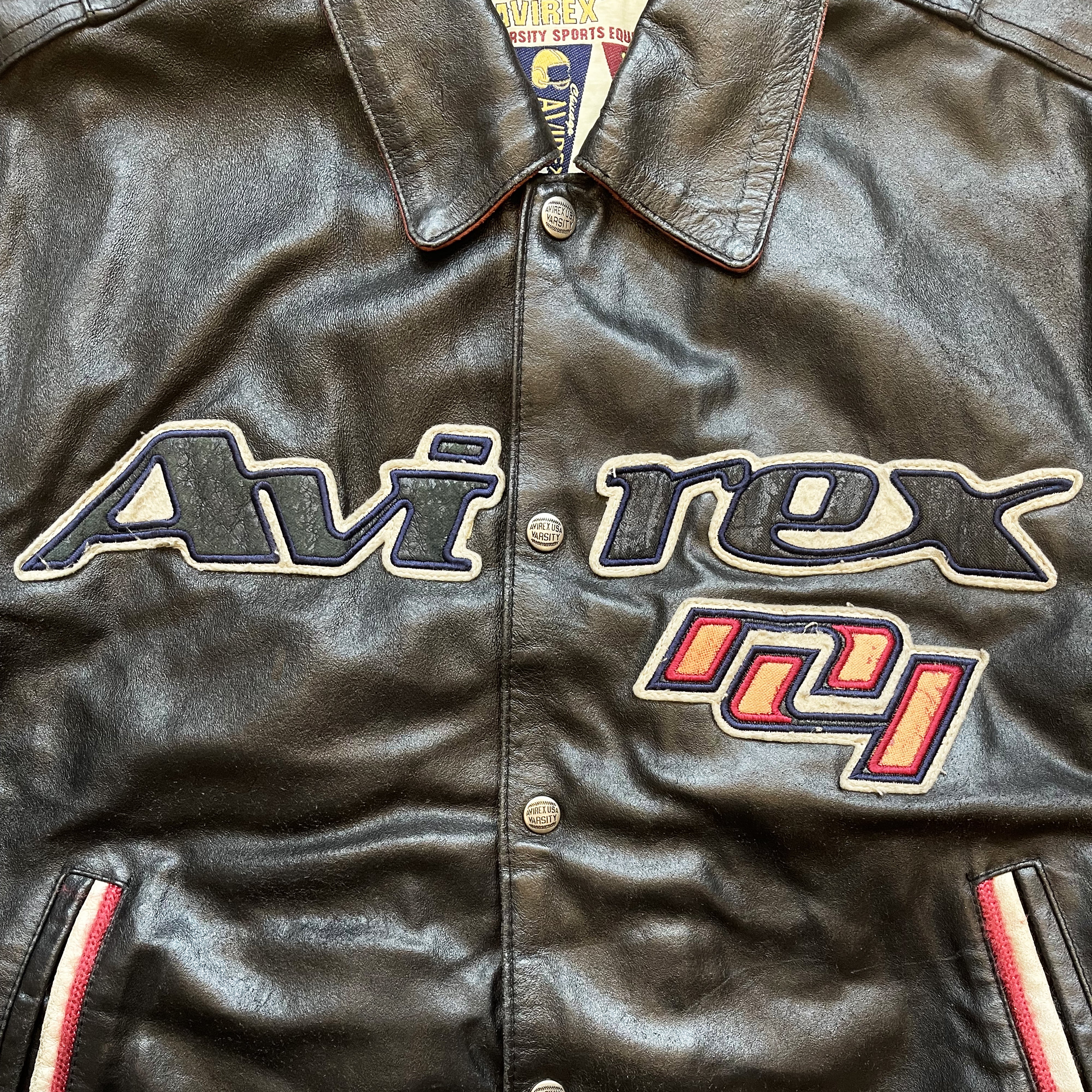 Avirex All Star Goalers Leather Varsity Jacket - M – Known Source