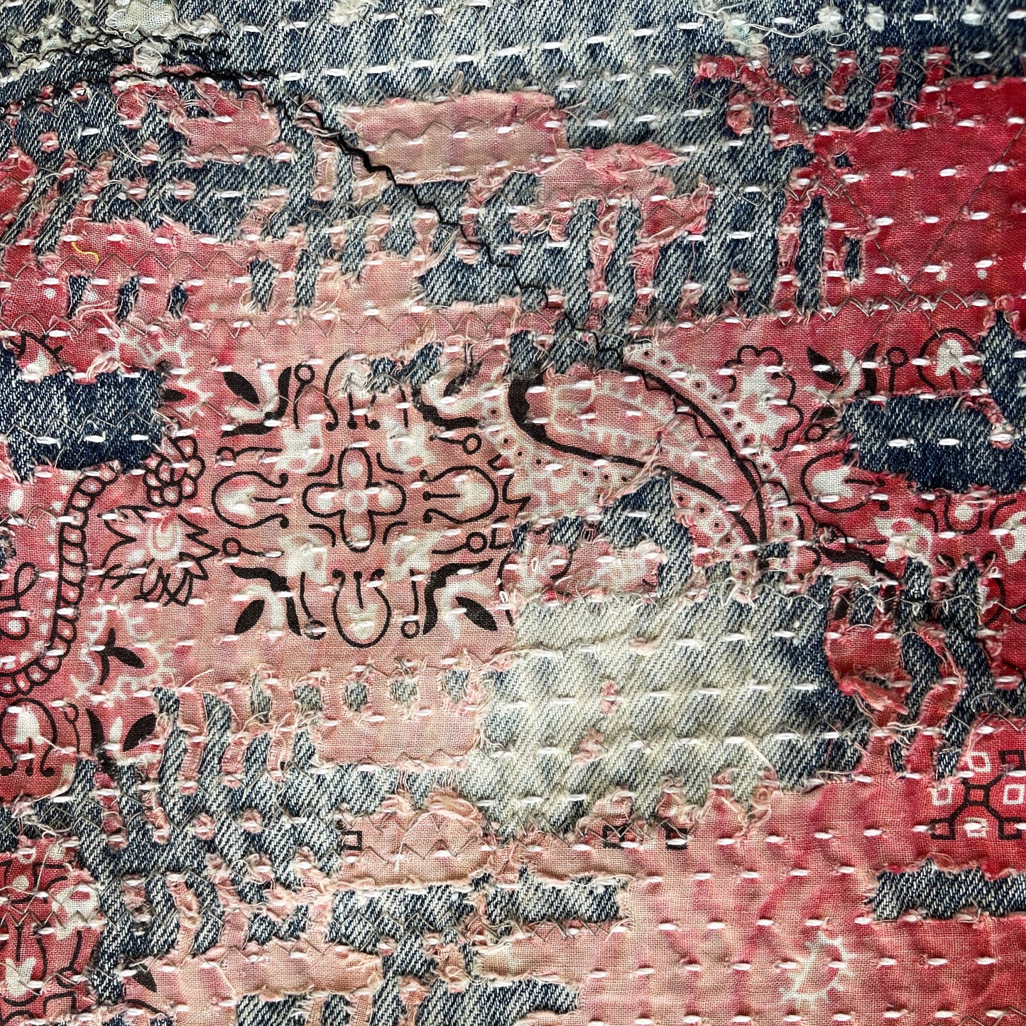 Boro Bandana Sashiko Distressed Jeans - W30"