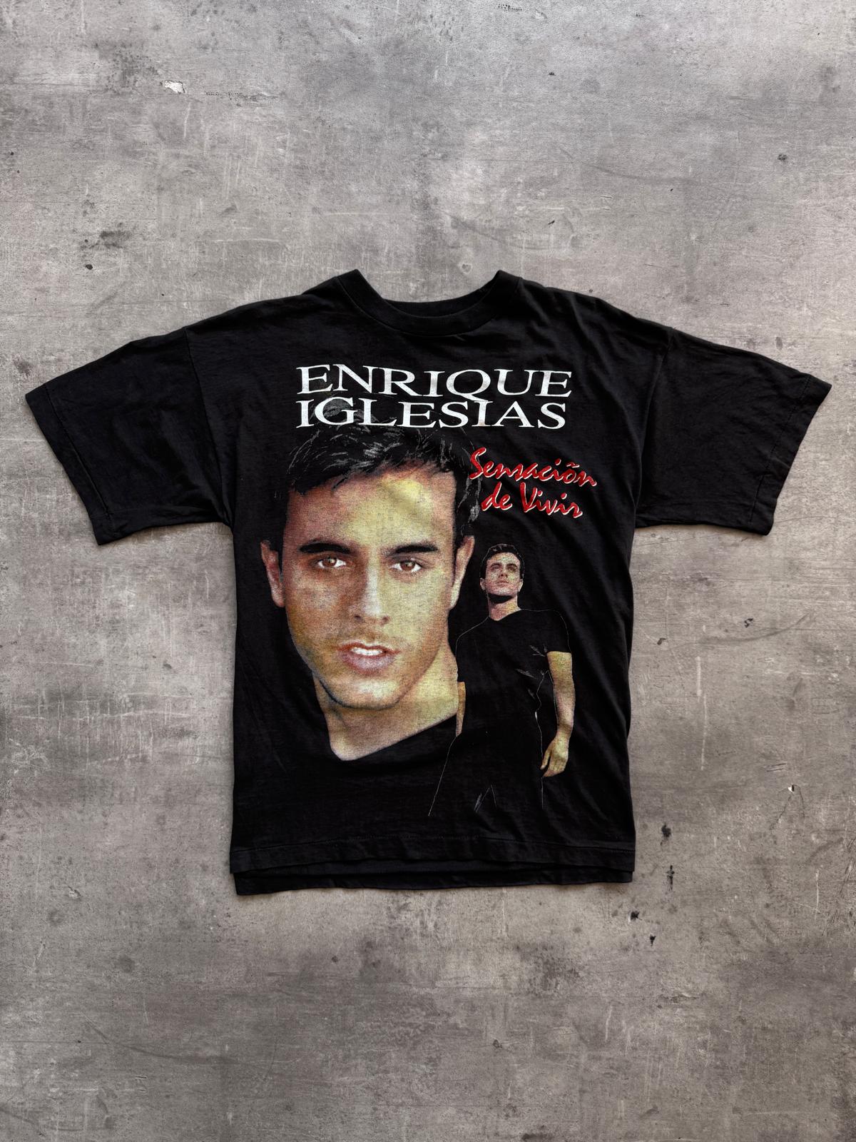1990's Enrique Iglesias Single Stitch Double Graphic Tee | Medium, Black