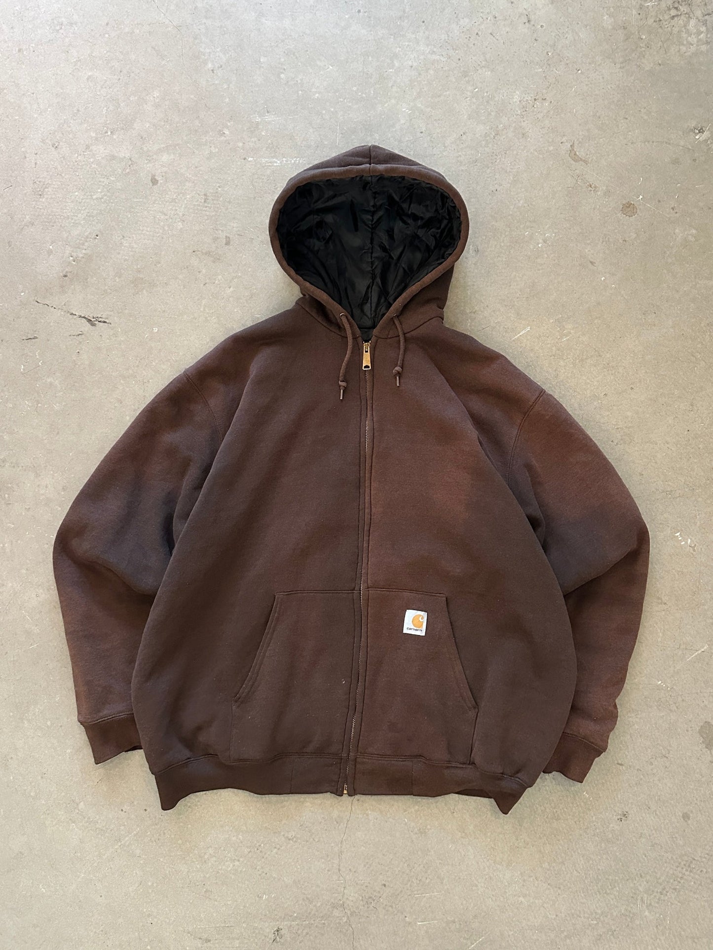 1990’s Carhartt Lined Hoodie - XL | Brown, Red