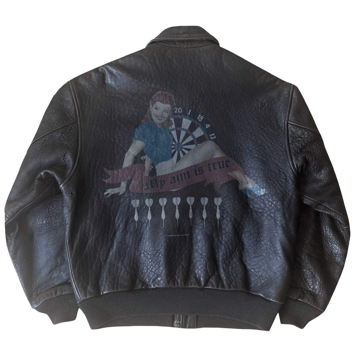 Avirex 'My Aim Is True' 1989 A2 Leather Flight Jacket - M / L | M / L, Red