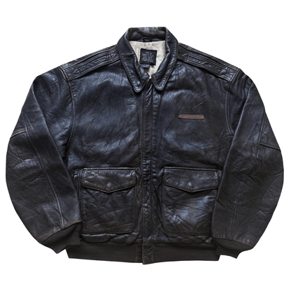 Avirex 'China Doll' 1987 A2 Leather Flight Jacket - XL | XL, Red