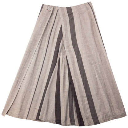 Vintage 90s Plantation By Issey Miyake Striped Skirt Womens Size W27 | W27, Beige