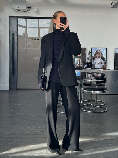 Christian Dior Monsieur 1980s Wool Mohair Tuxedo Blazer - 38R/M