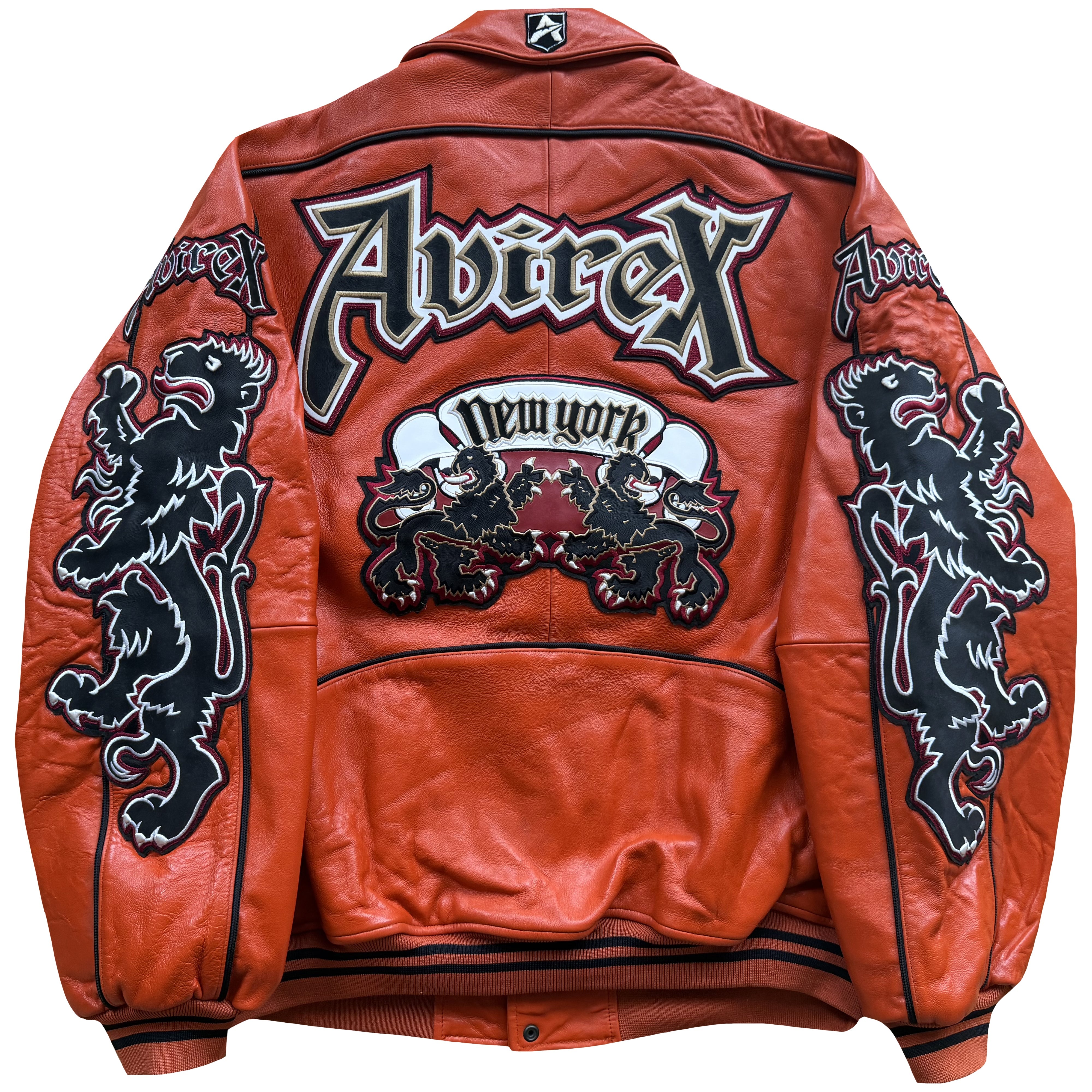 Avirex 'New York Lions' Leather Varsity Jacket - XL – Known Source