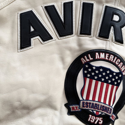 Avirex USA 'Icon' Leather Varsity Jacket - XL
