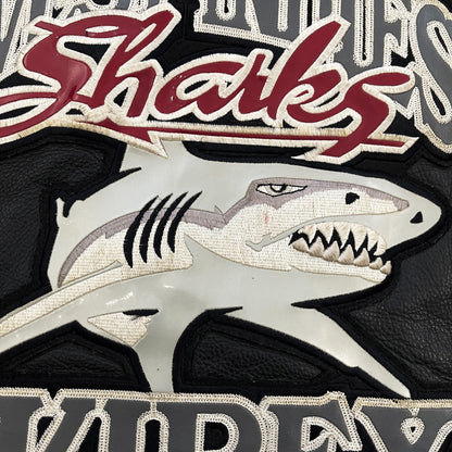 Avirex West Indies Sharks Leather Varsity Jacket - L