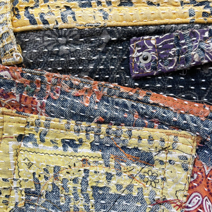 Boro Bandana Sashiko Distressed Jeans - W30"