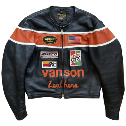 Vanson Leathers Motorcycle Racer Jacket - L