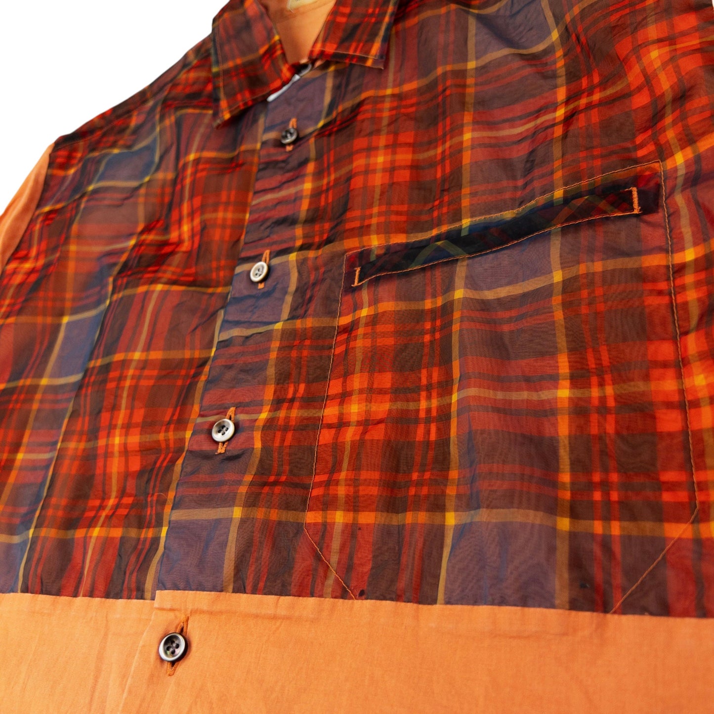 Vintage Issey Miyake MEN Layered Long Sleeve Button Up Shirt Size M