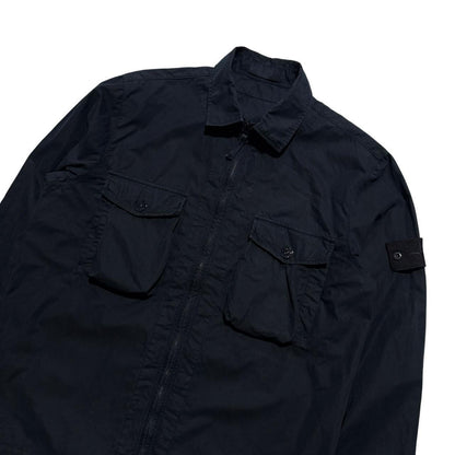 Stone Island Navy Ghost Overshirt | Large, Navy