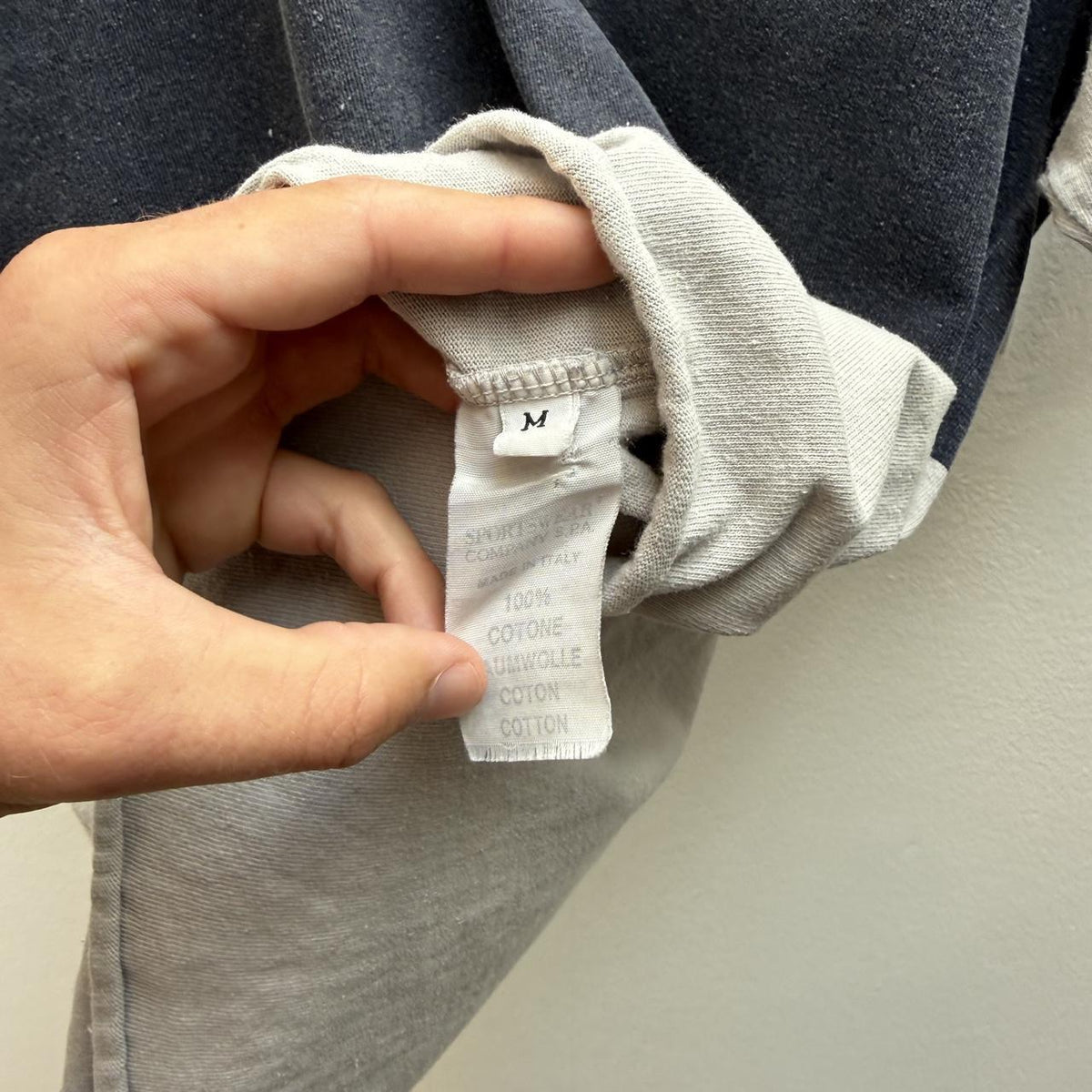 90’s Stone Island Spell-out Polo Shirt (M) | Medium, Grey