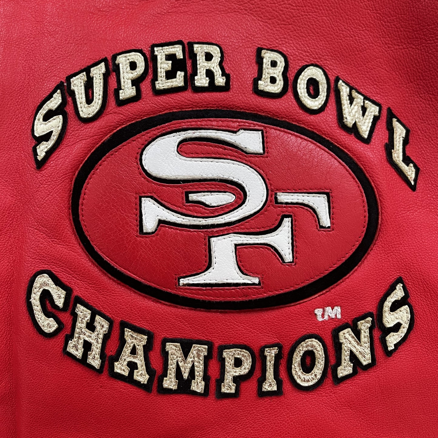 Jeff Hamilton NFL 49ers XXIX Super Bowl Champions 1995 Leather Jacket - L