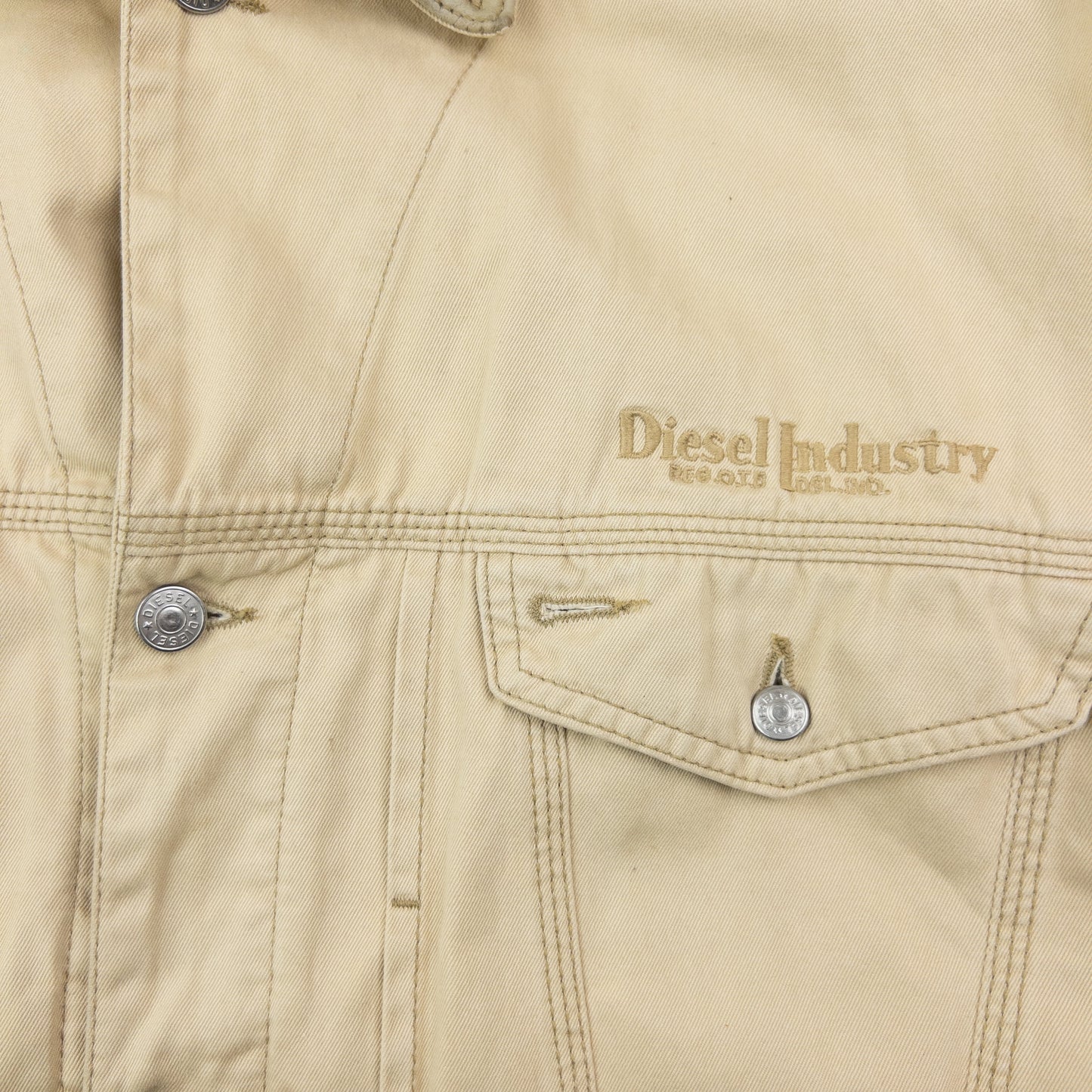 Vintage 2000s Diesel Industry Button Up Jacket Size XXL | XXL, Beige