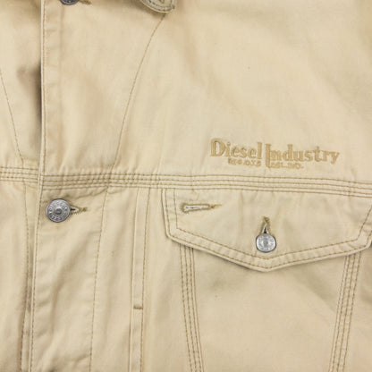 Vintage 2000s Diesel Industry Button Up Jacket Size XXL | XXL, Beige