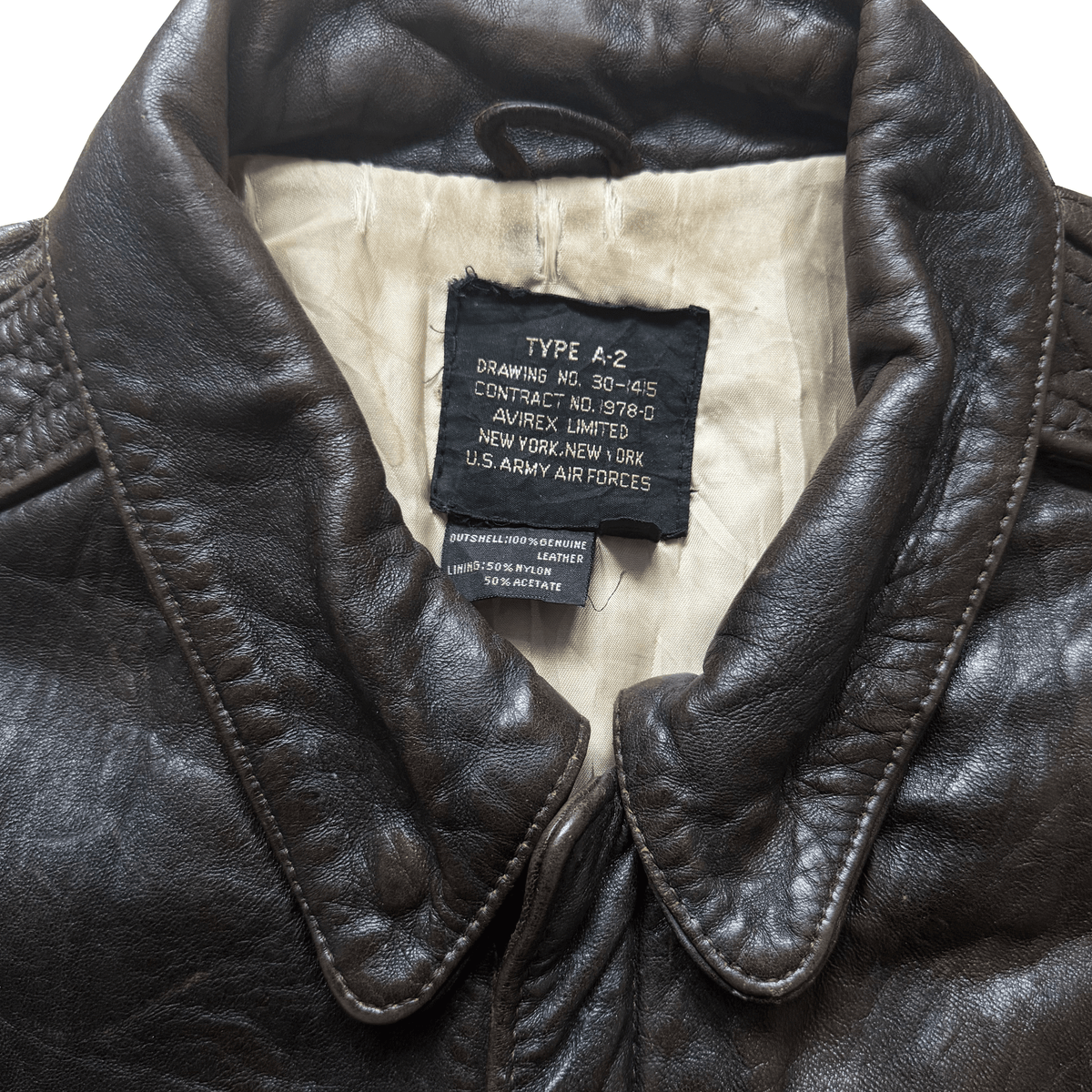 Avirex 'China Doll' 1987 A2 Leather Flight Jacket - XL | XL, Red