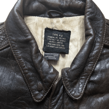 Avirex 'China Doll' 1987 A2 Leather Flight Jacket - XL | XL, Red