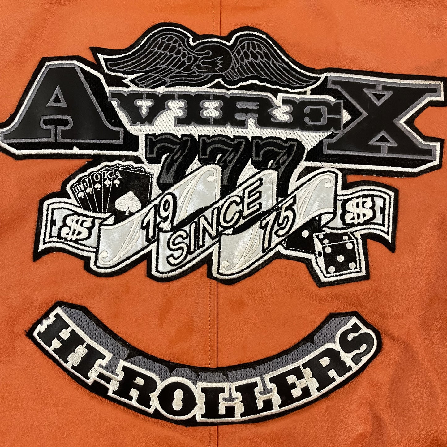 Avirex Hi-Rollers Leather Varsity Jacket - M