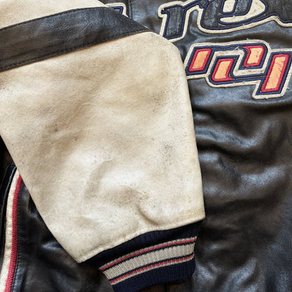 Avirex All Star Goalers Leather Varsity Jacket - M