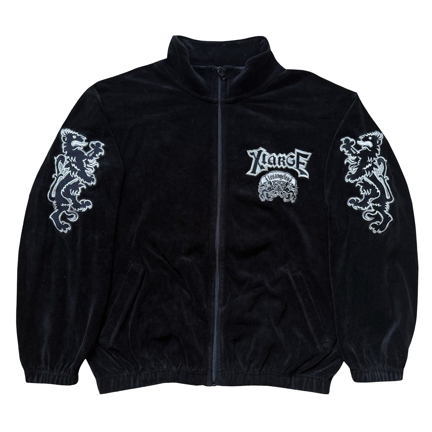 Avirex Lions x XLarge Velour Track Top - L | O/S, Black