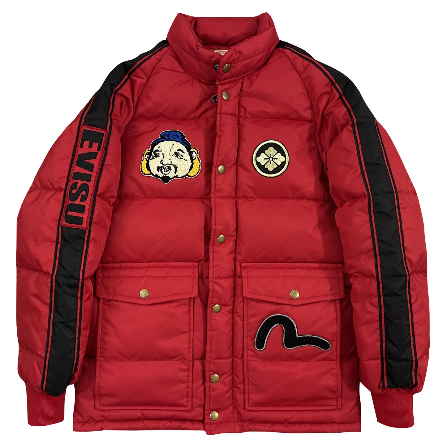 Evisu Puffer Jacket - S | Small, Red