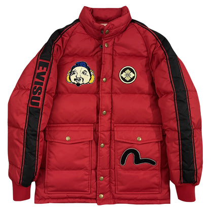 Evisu Puffer Jacket - S | Small, Red