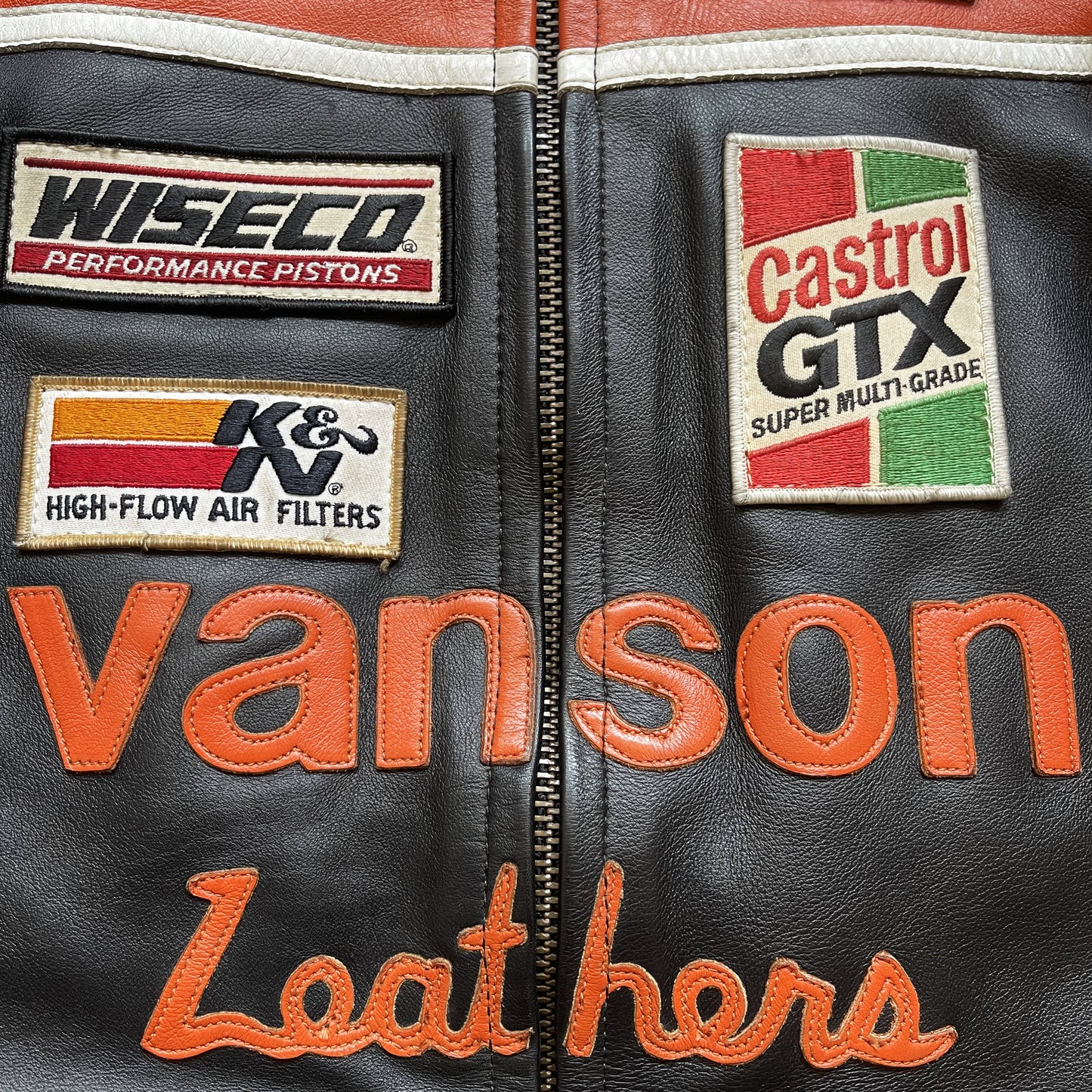 Vanson Leathers Motorcycle Racer Jacket - L