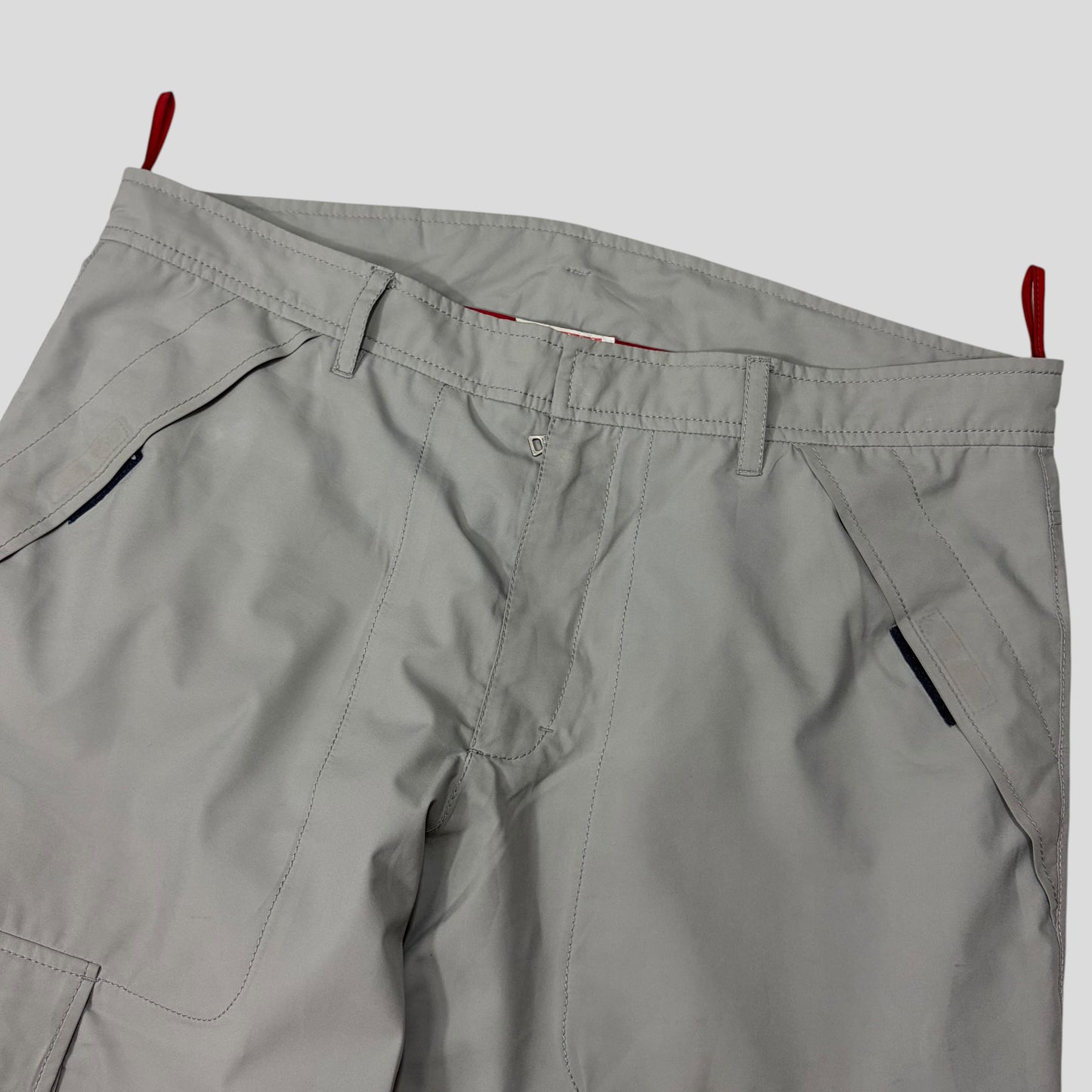 Prada Challenge 2003 Goretex Red Logo Cargo Trousers - IT52 | Default Title, Multicoloured