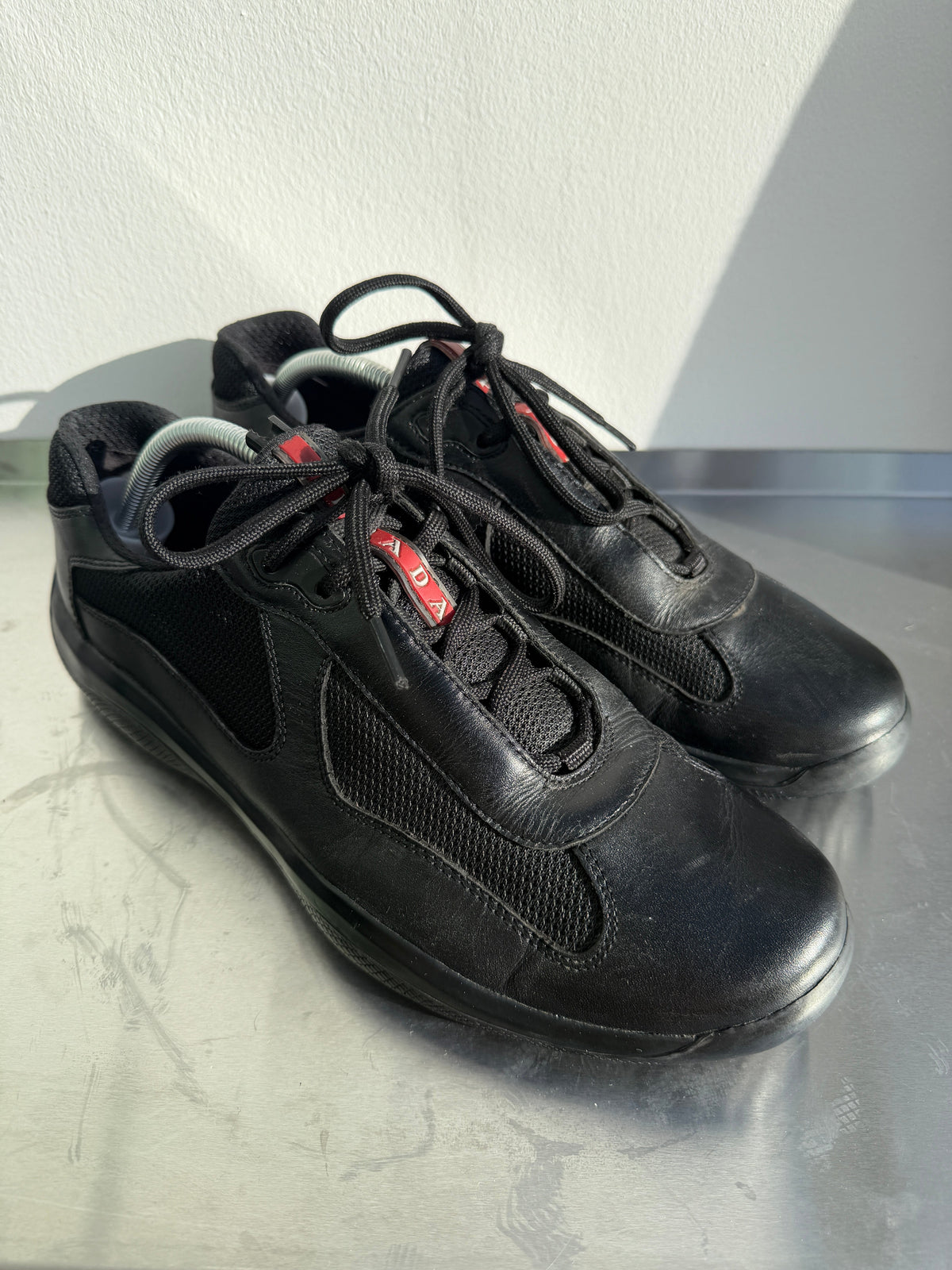 Prada Sport 00s Leather & Mesh America's Cups | 10, Black