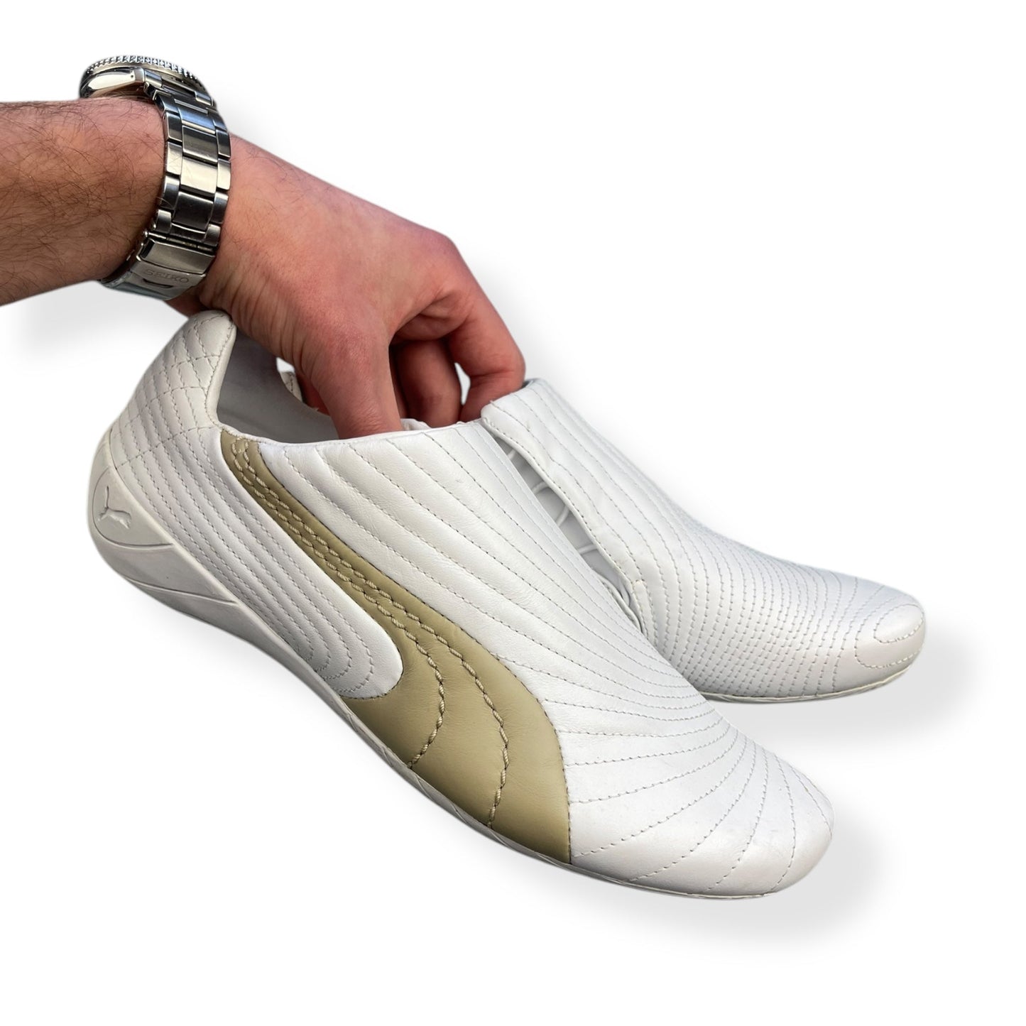 2000's Puma Sokuto White/Gold (UK8) | Default Title, Gold