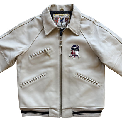 Avirex USA 'Icon' Leather Varsity Jacket - XL
