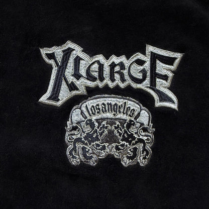 Avirex Lions x XLarge Velour Track Top - L | O/S, Black