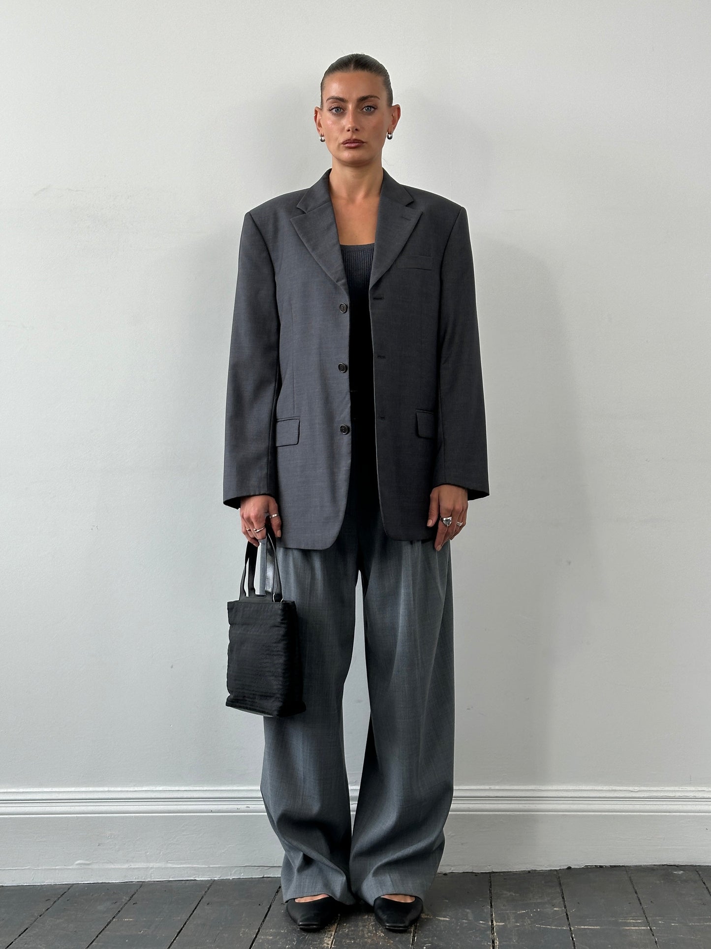 Gianfranco Ferre Virgin Wool Single Breasted Blazer - 40R/L