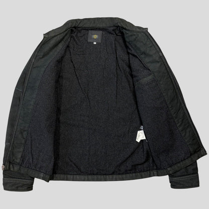 Versace VJC 00’s Moleskin Cotton Asymmetric Stud Pocket Jacket - M | O/S, Grey