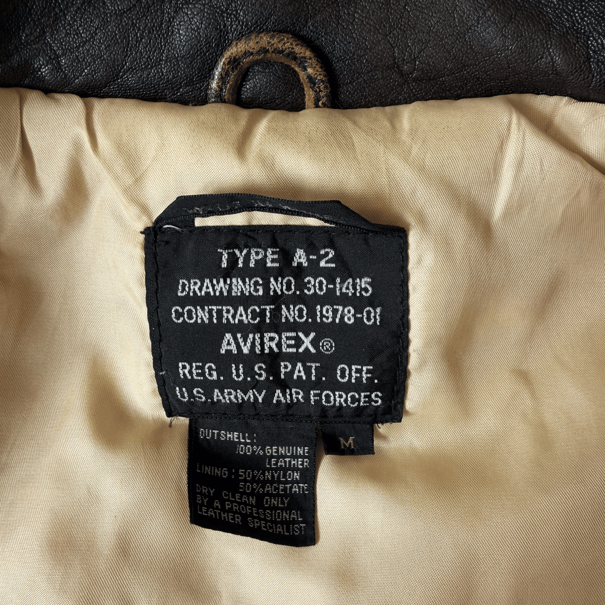 Avirex 'My Aim Is True' 1989 A2 Leather Flight Jacket - M / L | M / L, Red
