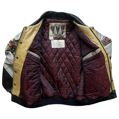 Avirex 'Sioux Chiefs' Leather Varsity Jacket - M