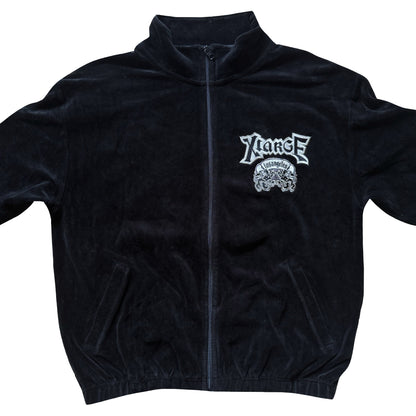 Avirex Lions x XLarge Velour Track Top - L | O/S, Black