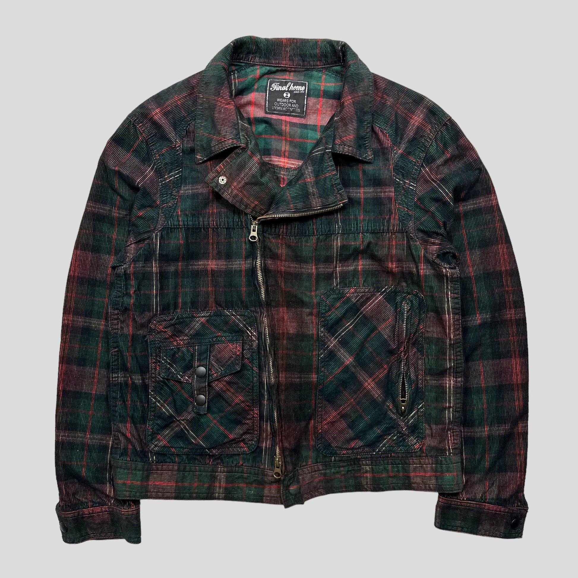 Final Home Corduroy Plaid Cropped Jacket - M (S) - Known Source