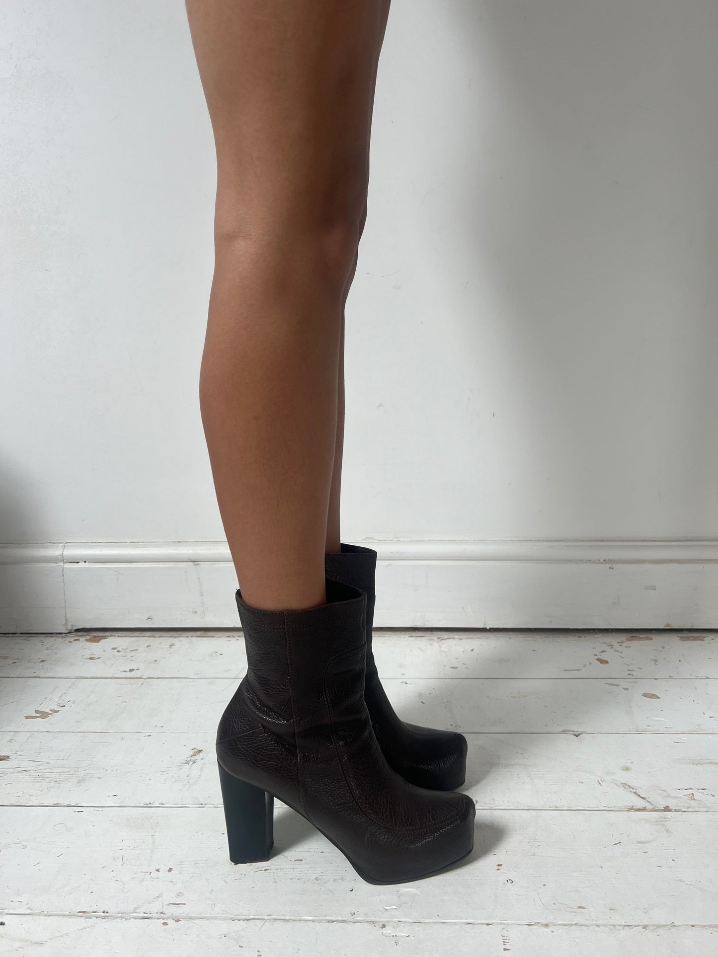 COSTUME NATIONAL BOOTS (EU 38/38.5) | DEFAULT TITLE, Dark Brown